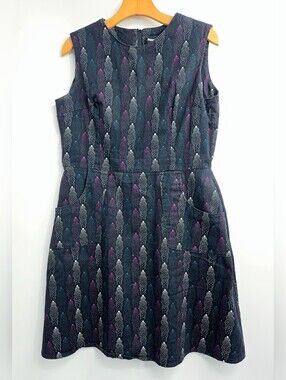 Nooworks Edie Dress Black Cosmic Print Stretch Cotton